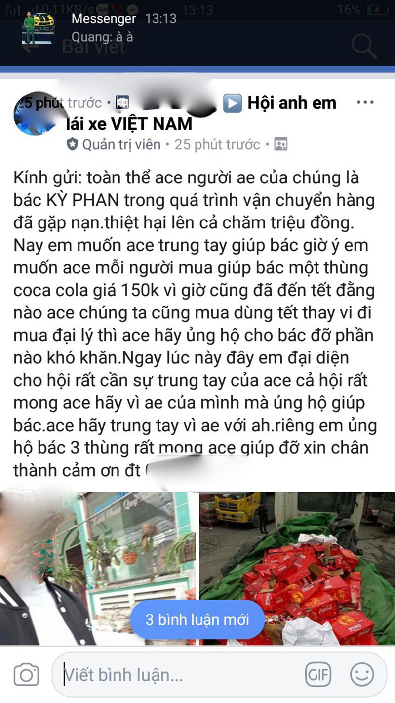 Xe chở nước ngọt gặp nạn ngày giáp Tết, người dân lao vào giúp đỡ tài xế thu dọn